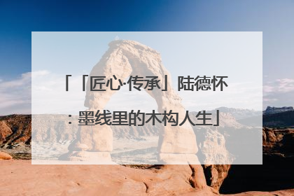 「匠心·传承」陆德怀：墨线里的木构人生