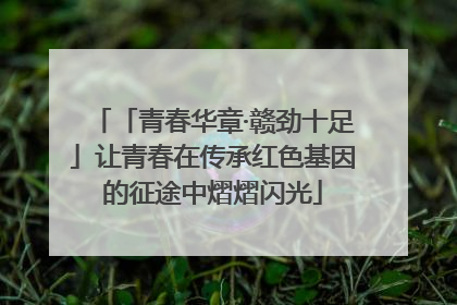 「青春华章·赣劲十足」让青春在传承红色基因的征途中熠熠闪光
