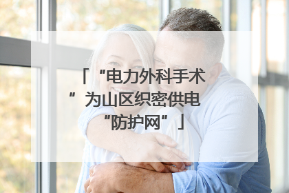 “电力外科手术”为山区织密供电“防护网”