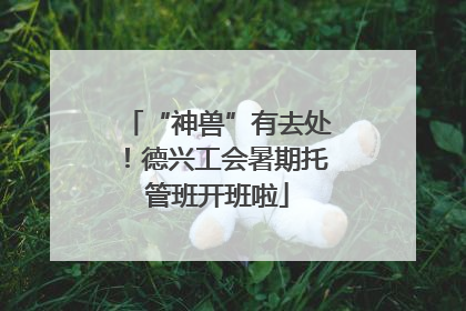 “神兽”有去处！德兴工会暑期托管班开班啦