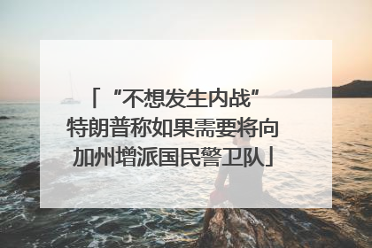 “不想发生内战” 特朗普称如果需要将向加州增派国民警卫队