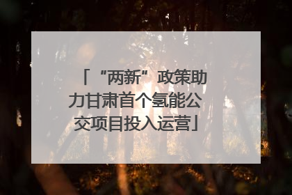 “两新”政策助力甘肃首个氢能公交项目投入运营