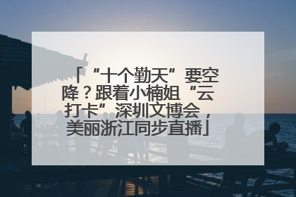“十个勤天”要空降？跟着小楠姐“云打卡”深圳文博会，美丽浙江同步直播