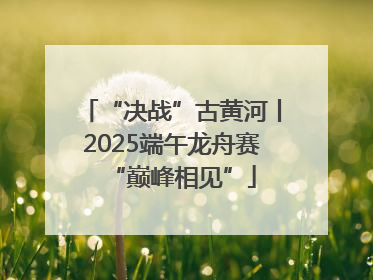 “决战”古黄河丨2025端午龙舟赛“巅峰相见”
