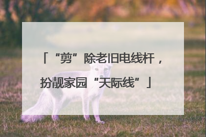 “剪”除老旧电线杆，扮靓家园“天际线”