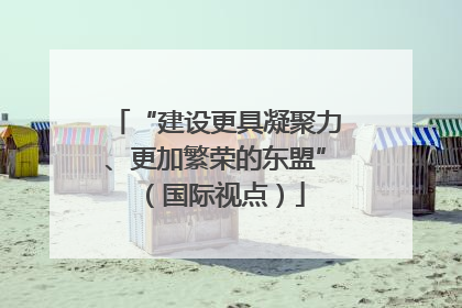 “建设更具凝聚力、更加繁荣的东盟”（国际视点）