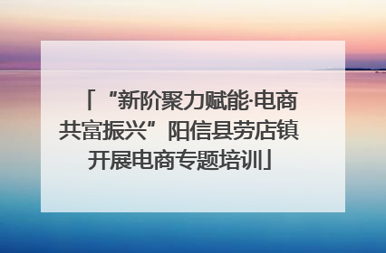 “新阶聚力赋能·电商共富振兴”阳信县劳店镇开展电商专题培训
