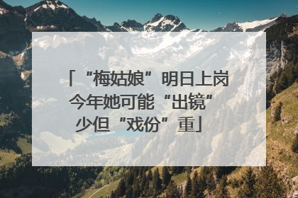 “梅姑娘”明日上岗 今年她可能“出镜”少但“戏份”重