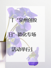 “泉州创投日”德化专场活动举行