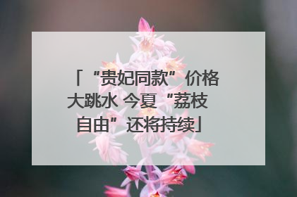 “贵妃同款”价格大跳水 今夏“荔枝自由”还将持续