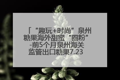 “趣玩+时尚”泉州糖果海外甜蜜“圈粉” -前5个月泉州海关监管出口糖果7.23亿元增长近三成