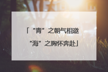 “青”之朝气相邀 “海”之胸怀奔赴