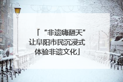 “非遗嗨翻天”让阜阳市民沉浸式体验非遗文化