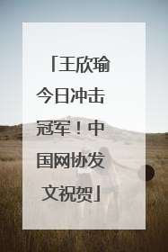 王欣瑜今日冲击冠军！中国网协发文祝贺