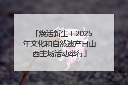 焕活新生！2025年文化和自然遗产日山西主场活动举行