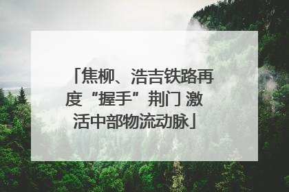 焦柳、浩吉铁路再度“握手”荆门 激活中部物流动脉