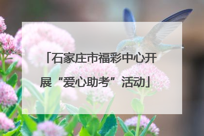 石家庄市福彩中心开展“爱心助考”活动