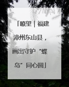 瞭望｜福建漳州东山县，画出守护“蝶岛”同心圆