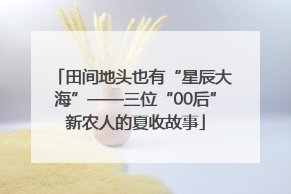 田间地头也有“星辰大海”——三位“00后”新农人的夏收故事