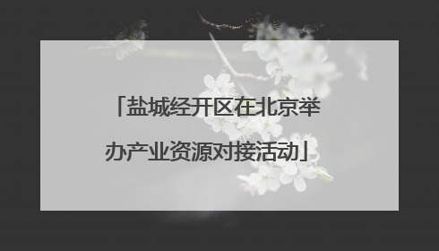 盐城经开区在北京举办产业资源对接活动