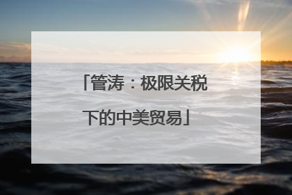 管涛：极限关税下的中美贸易