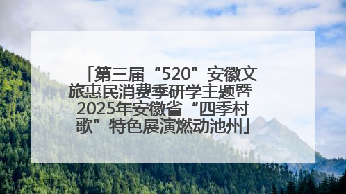 第三届“520”安徽文旅惠民消费季研学主题暨 2025年安徽省“四季村歌”特色展演燃动池州