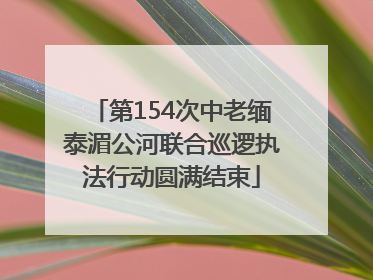 第154次中老缅泰湄公河联合巡逻执法行动圆满结束