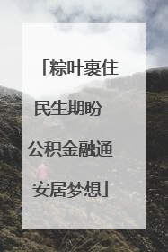 粽叶裹住民生期盼 公积金融通安居梦想