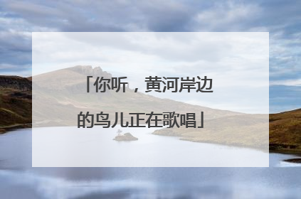 你听，黄河岸边的鸟儿正在歌唱