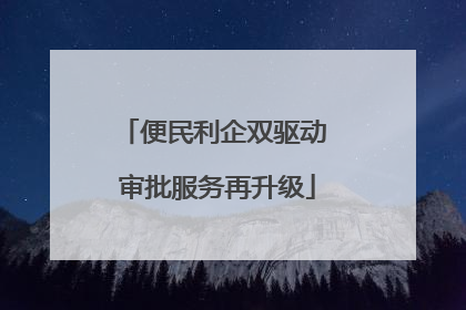 便民利企双驱动 审批服务再升级