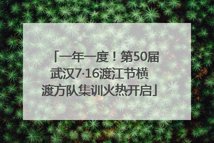 一年一度！第50届武汉7·16渡江节横渡方队集训火热开启