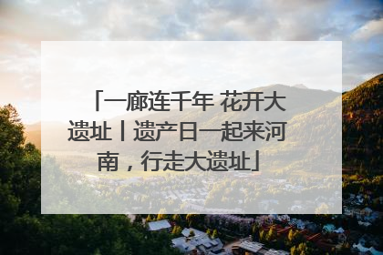 一廊连千年 花开大遗址丨遗产日一起来河南，行走大遗址