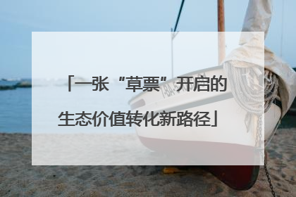 一张“草票”开启的生态价值转化新路径