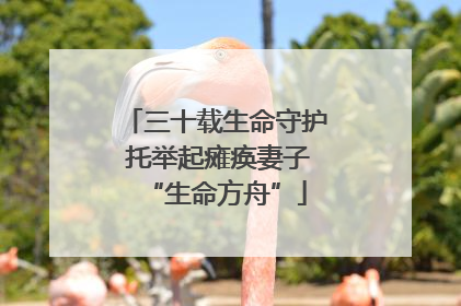 三十载生命守护 托举起瘫痪妻子“生命方舟”