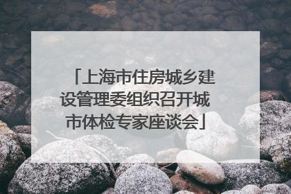 上海市住房城乡建设管理委组织召开城市体检专家座谈会