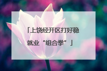 上饶经开区打好稳就业“组合拳”