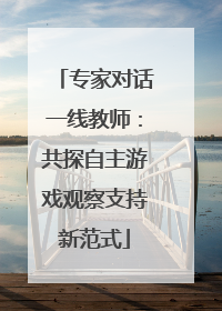 专家对话一线教师：共探自主游戏观察支持新范式