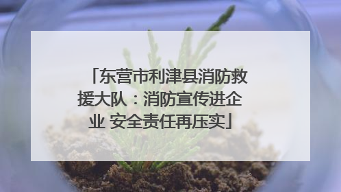 东营市利津县消防救援大队：消防宣传进企业 安全责任再压实
