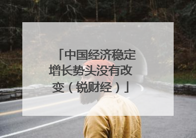 中国经济稳定增长势头没有改变（锐财经）