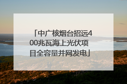 中广核烟台招远400兆瓦海上光伏项目全容量并网发电