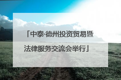 中泰·德州投资贸易暨法律服务交流会举行