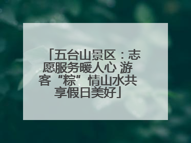 五台山景区：志愿服务暖人心 游客“粽”情山水共享假日美好