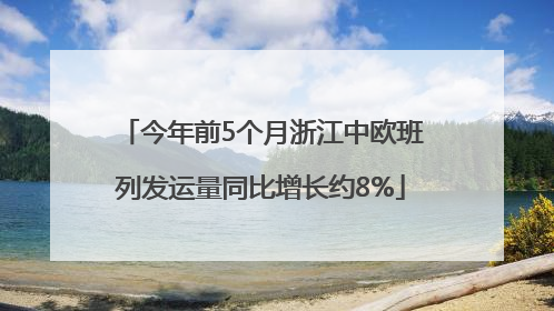 今年前5个月浙江中欧班列发运量同比增长约8%