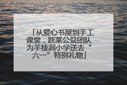 从爱心书屋到手工课堂，跃莱公益团队为羊楼洞小学送去“六一”特别礼物