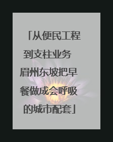 从便民工程到支柱业务 眉州东坡把早餐做成会呼吸的城市配套