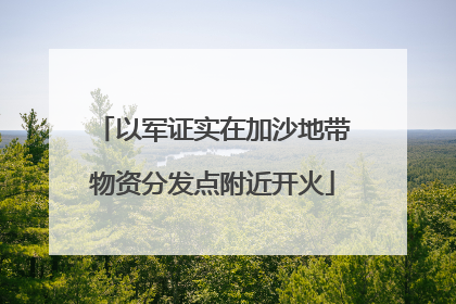 以军证实在加沙地带物资分发点附近开火