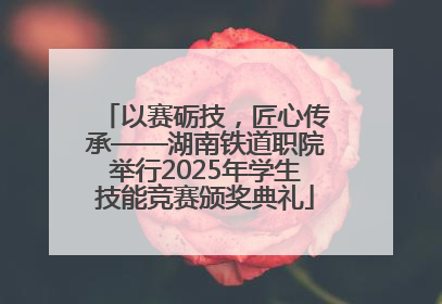 以赛砺技，匠心传承——湖南铁道职院举行2025年学生技能竞赛颁奖典礼