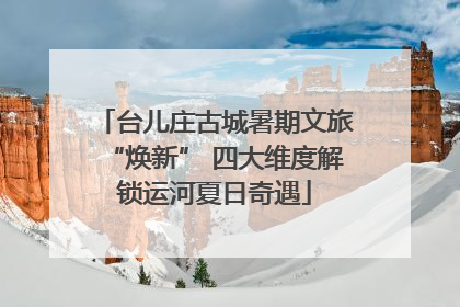 台儿庄古城暑期文旅“焕新” 四大维度解锁运河夏日奇遇