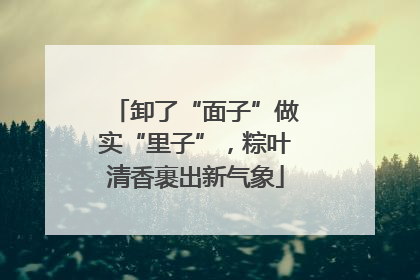 卸了“面子”做实“里子”，粽叶清香裹出新气象