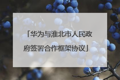 华为与淮北市人民政府签署合作框架协议